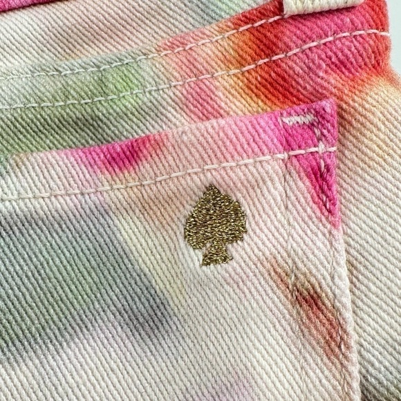 KATE Spade NY Broome Street Capri Bright Watercolor Play Hooky Jeans Size 27 - Picture 7 of 16